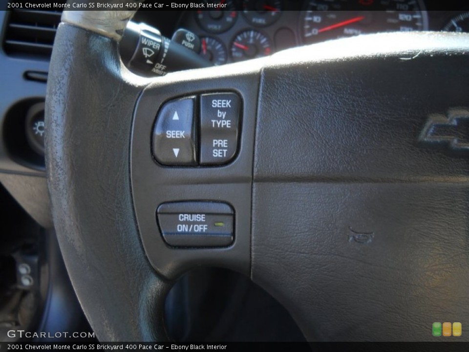 Ebony Black Interior Controls for the 2001 Chevrolet Monte Carlo SS Brickyard 400 Pace Car #62664112