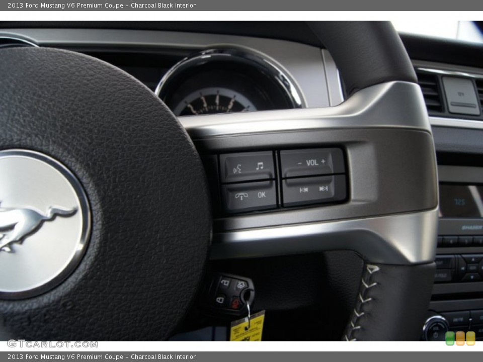 Charcoal Black Interior Controls for the 2013 Ford Mustang V6 Premium Coupe #62664893