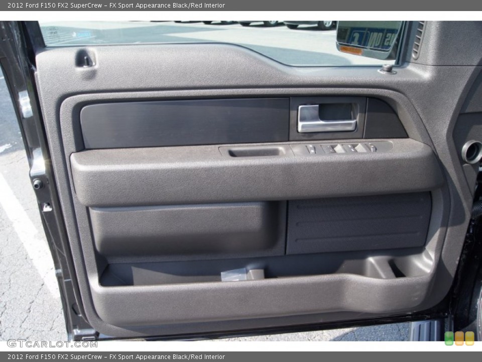 FX Sport Appearance Black/Red Interior Door Panel for the 2012 Ford F150 FX2 SuperCrew #62665172