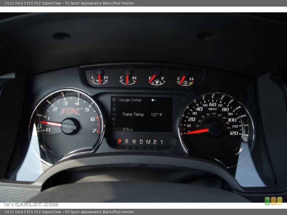 FX Sport Appearance Black/Red Interior Gauges for the 2012 Ford F150 FX2 SuperCrew #62665205