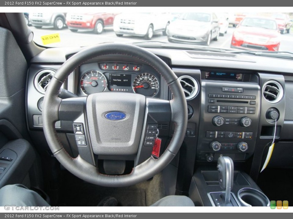 FX Sport Appearance Black/Red Interior Steering Wheel for the 2012 Ford F150 FX2 SuperCrew #62665234