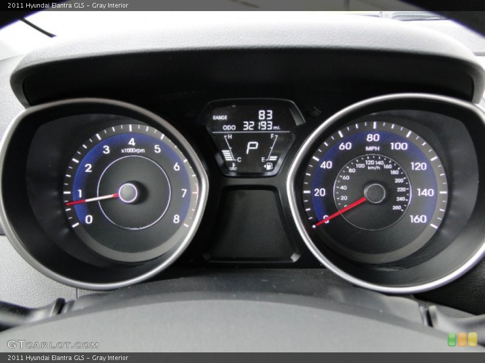Gray Interior Gauges for the 2011 Hyundai Elantra GLS #62668695