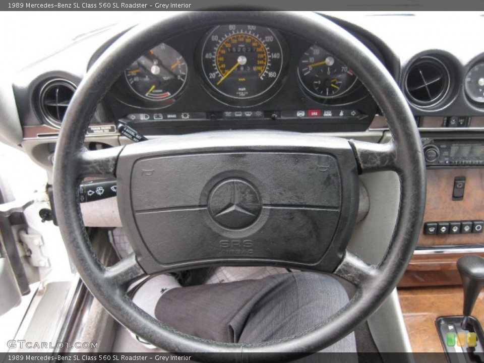 Grey Interior Steering Wheel for the 1989 Mercedes-Benz SL Class 560 SL Roadster #62668826