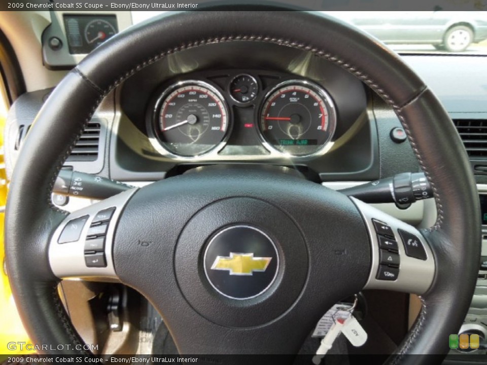 Ebony/Ebony UltraLux Interior Steering Wheel for the 2009 Chevrolet Cobalt SS Coupe #62669677