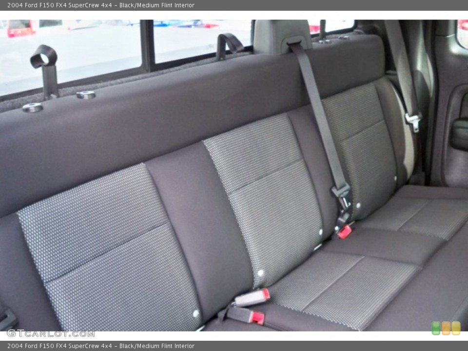 Black/Medium Flint Interior Rear Seat for the 2004 Ford F150 FX4 SuperCrew 4x4 #62670655