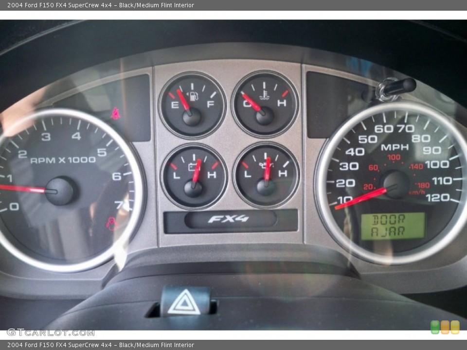 Black/Medium Flint Interior Gauges for the 2004 Ford F150 FX4 SuperCrew 4x4 #62670770