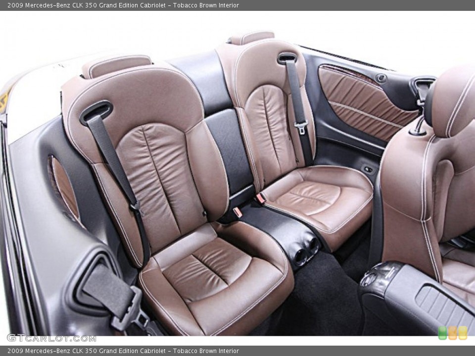 Tobacco Brown Interior Rear Seat for the 2009 Mercedes-Benz CLK 350 Grand Edition Cabriolet #62674964
