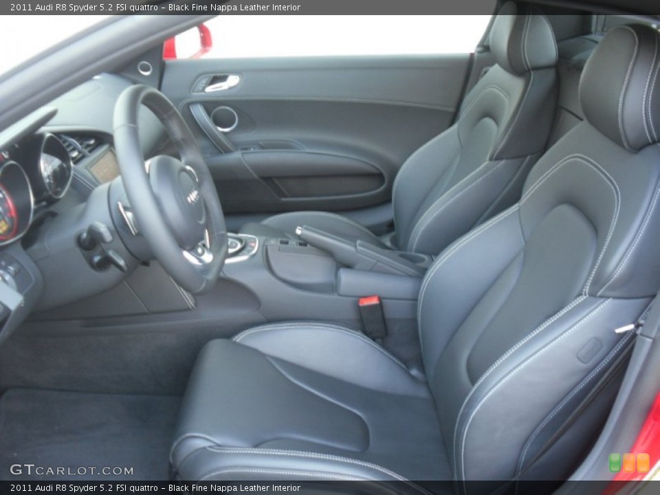 Black Fine Nappa Leather Interior Photo for the 2011 Audi R8 Spyder 5.2 FSI quattro #62676530