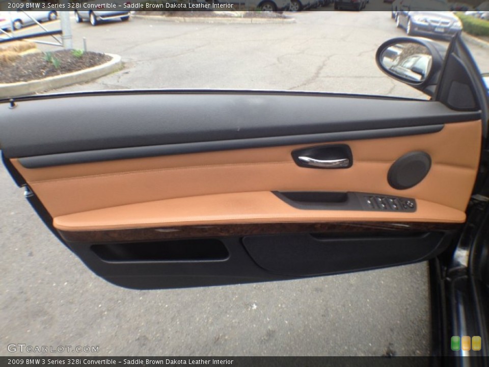 Saddle Brown Dakota Leather Interior Door Panel for the 2009 BMW 3 Series 328i Convertible #62680973