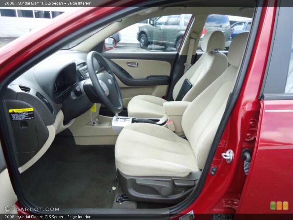 Beige Interior Photo for the 2008 Hyundai Elantra GLS Sedan #62683628