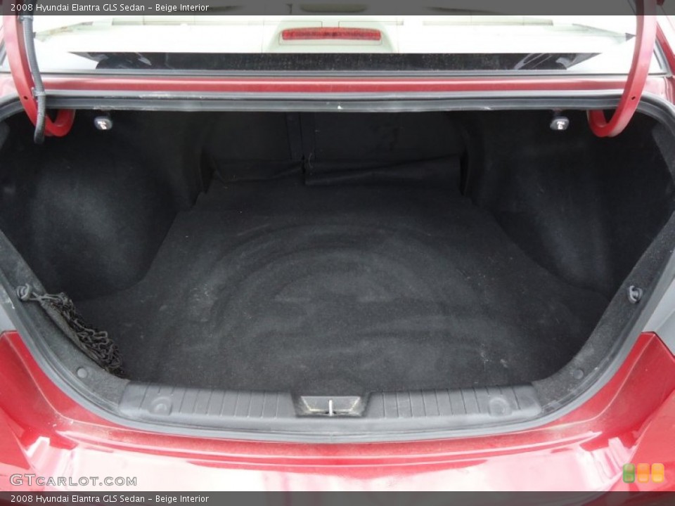 Beige Interior Trunk for the 2008 Hyundai Elantra GLS Sedan #62683724