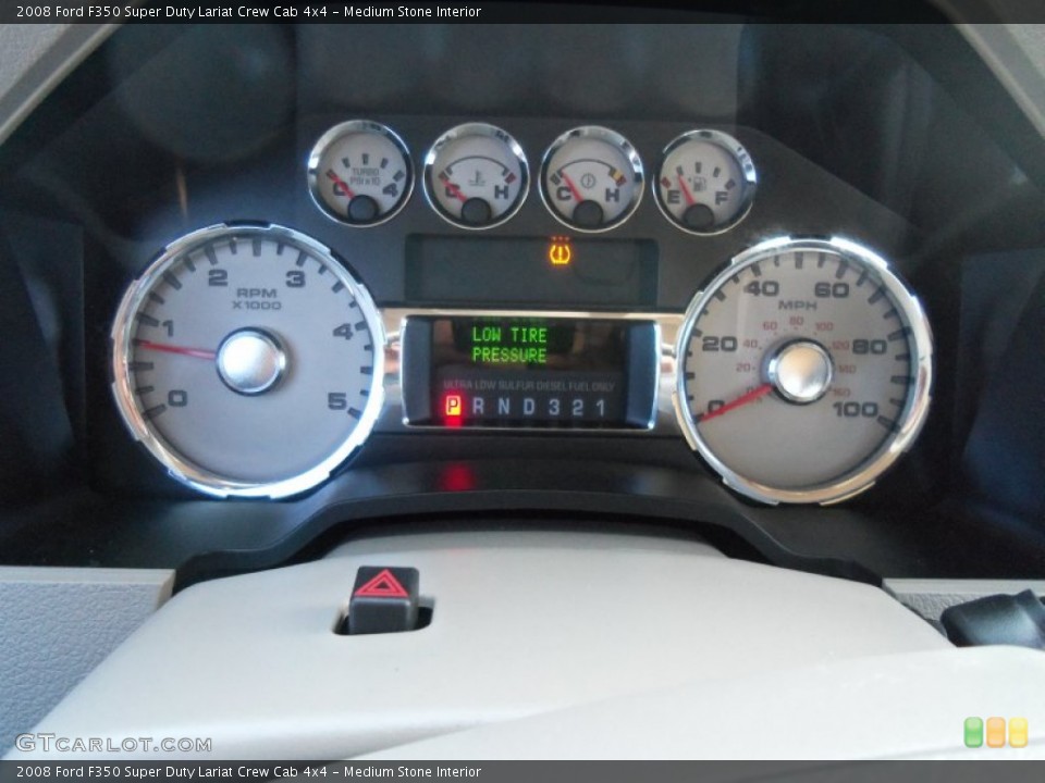 Medium Stone Interior Gauges for the 2008 Ford F350 Super Duty Lariat Crew Cab 4x4 #62684090