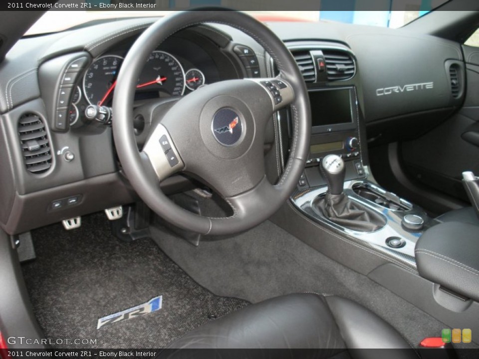 Ebony Black Interior Dashboard for the 2011 Chevrolet Corvette ZR1 #62684795