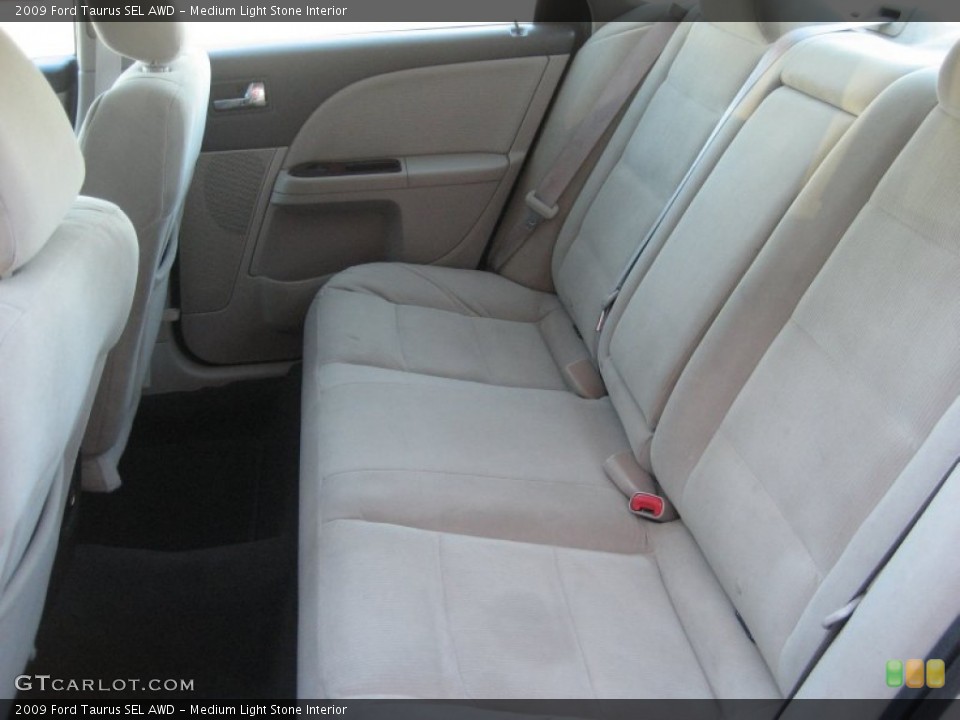 Medium Light Stone Interior Rear Seat for the 2009 Ford Taurus SEL AWD #62685086