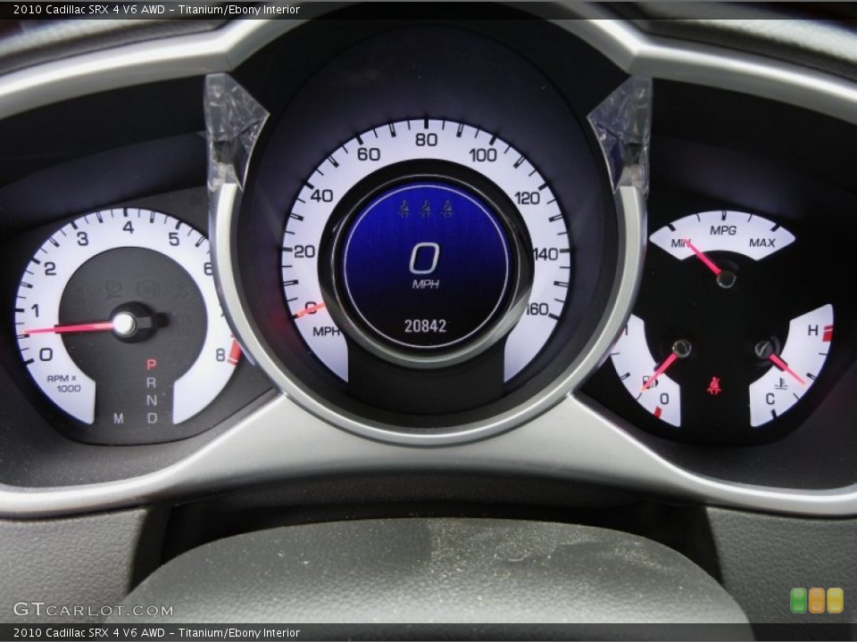 Titanium/Ebony Interior Gauges for the 2010 Cadillac SRX 4 V6 AWD #62685203