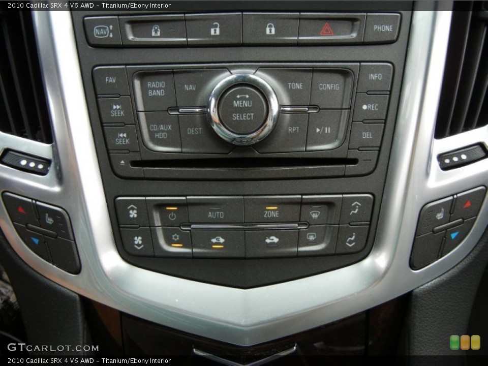 Titanium/Ebony Interior Controls for the 2010 Cadillac SRX 4 V6 AWD #62685227