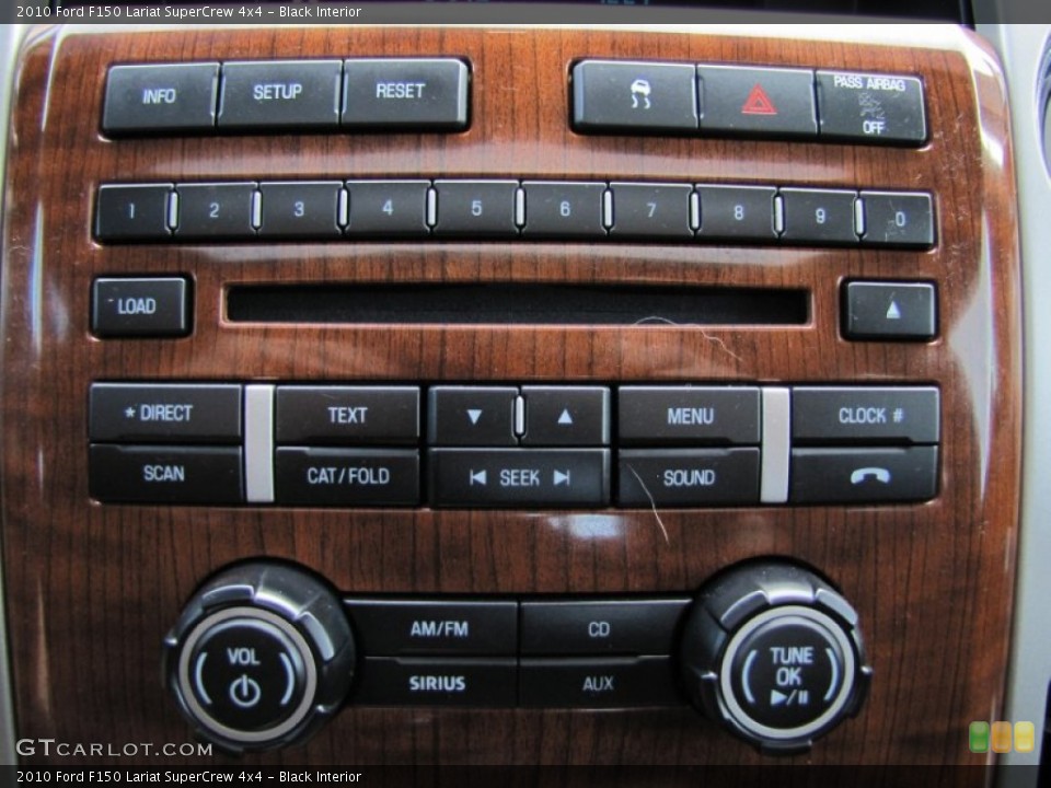 Black Interior Controls for the 2010 Ford F150 Lariat SuperCrew 4x4 #62685512