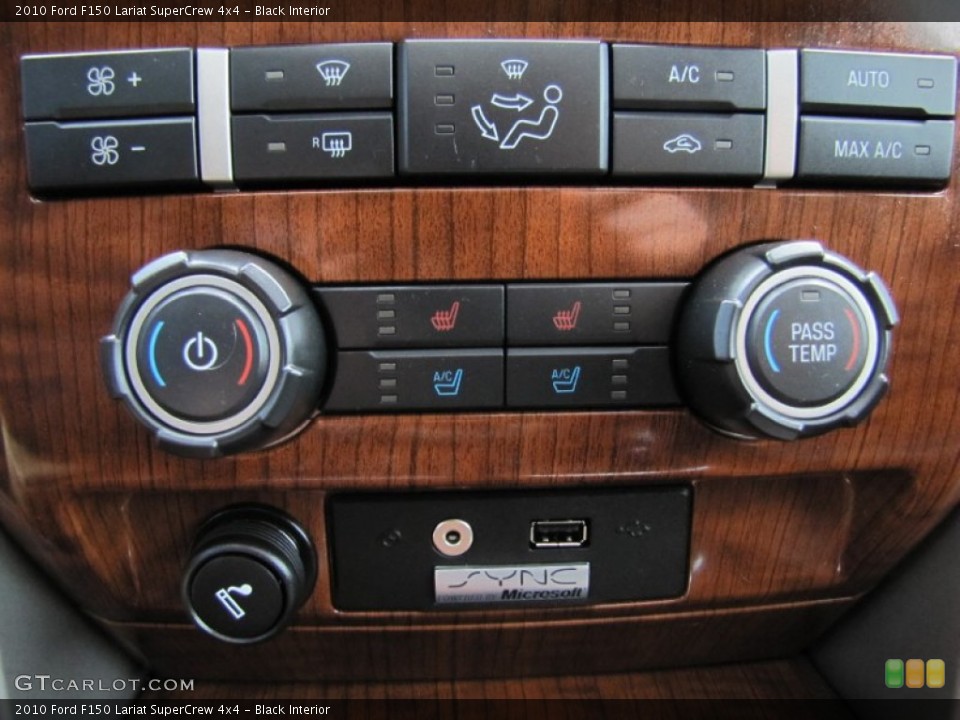 Black Interior Controls for the 2010 Ford F150 Lariat SuperCrew 4x4 #62685521