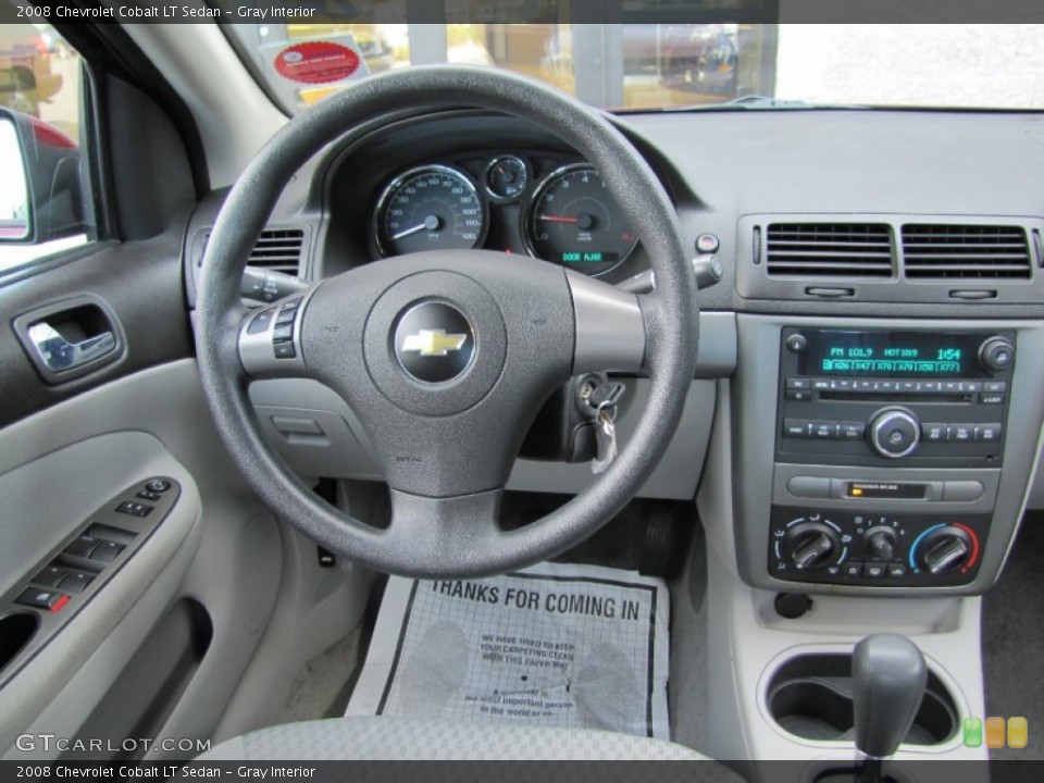 Gray Interior Dashboard for the 2008 Chevrolet Cobalt LT Sedan #62686616