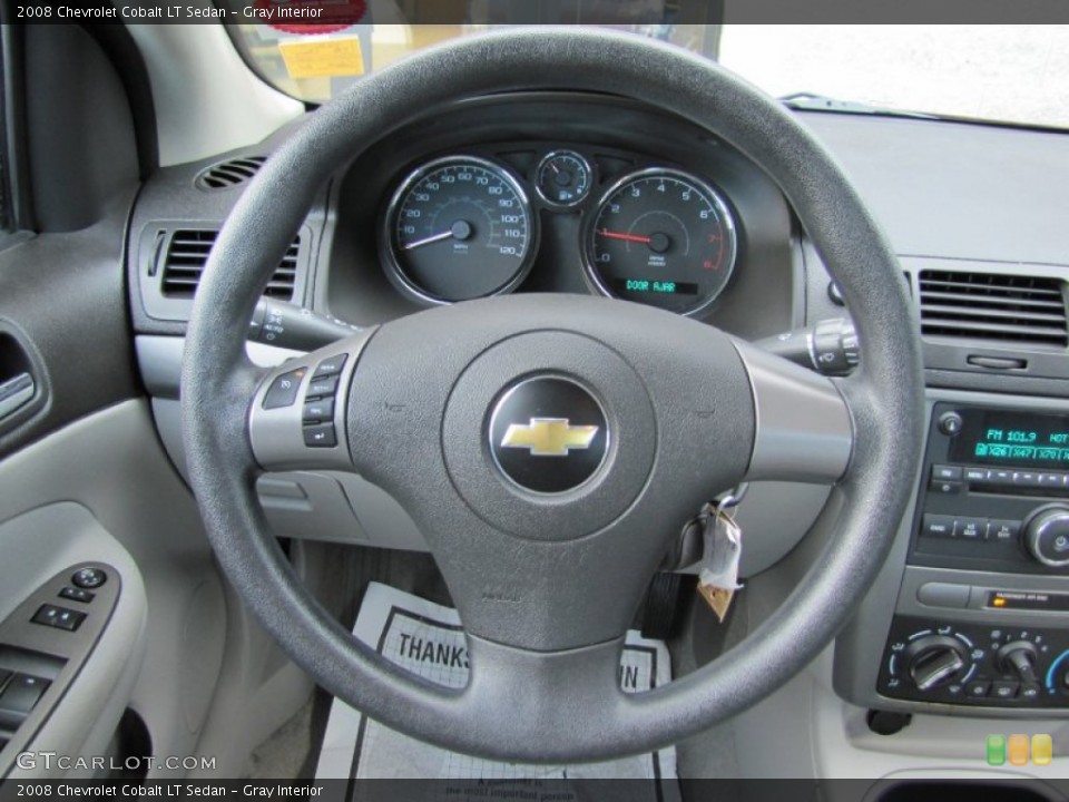 Gray Interior Steering Wheel for the 2008 Chevrolet Cobalt LT Sedan #62686634