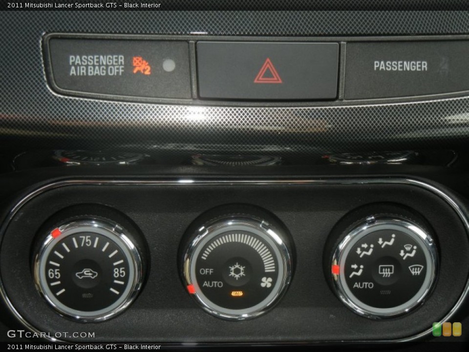 Black Interior Controls for the 2011 Mitsubishi Lancer Sportback GTS #62689158