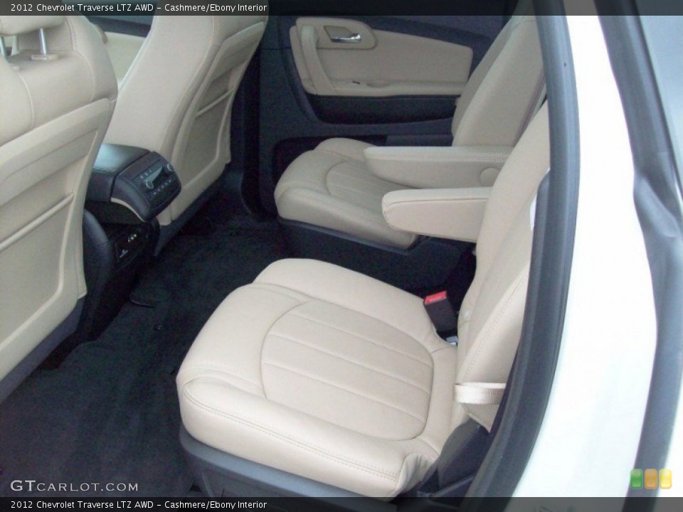 Cashmere/Ebony Interior Rear Seat for the 2012 Chevrolet Traverse LTZ AWD #62693948