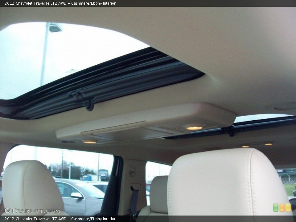 Cashmere/Ebony Interior Sunroof for the 2012 Chevrolet Traverse LTZ AWD #62694041