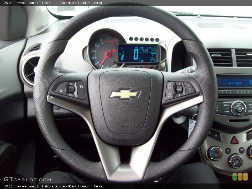 Jet Black/Dark Titanium Interior Steering Wheel for the 2012 Chevrolet Sonic LT Hatch #62694287