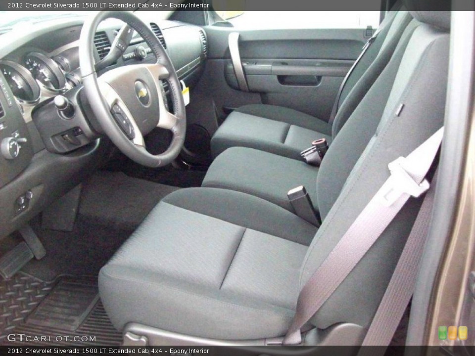 Ebony Interior Photo for the 2012 Chevrolet Silverado 1500 LT Extended Cab 4x4 #62694734