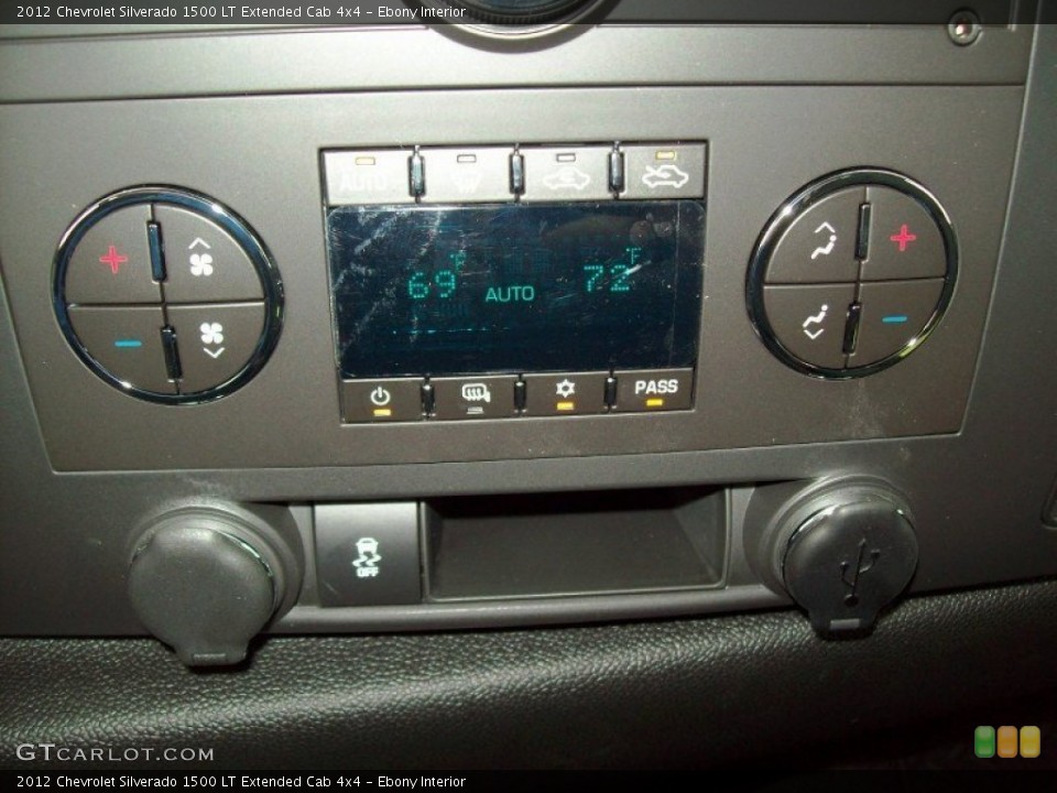 Ebony Interior Controls for the 2012 Chevrolet Silverado 1500 LT Extended Cab 4x4 #62694836