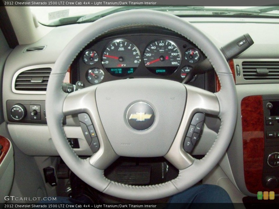 Light Titanium/Dark Titanium Interior Steering Wheel for the 2012 Chevrolet Silverado 1500 LTZ Crew Cab 4x4 #62695104