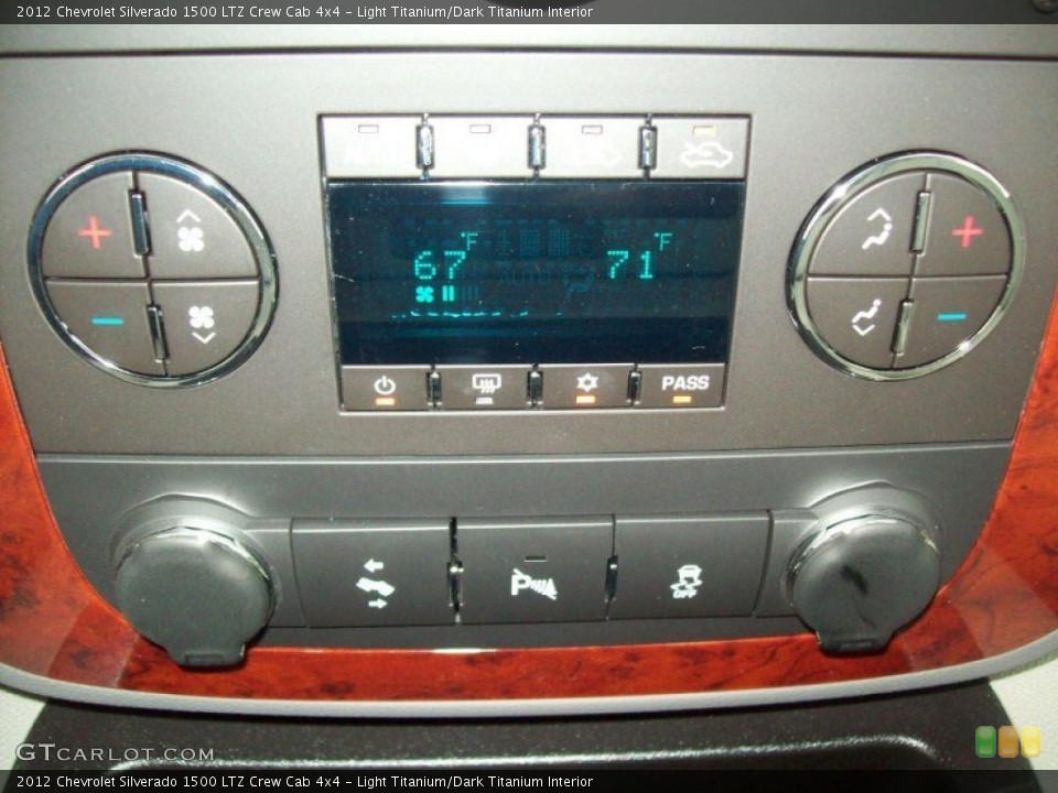 Light Titanium/Dark Titanium Interior Controls for the 2012 Chevrolet Silverado 1500 LTZ Crew Cab 4x4 #62695133