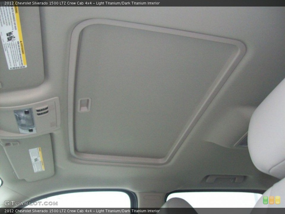 Light Titanium/Dark Titanium Interior Sunroof for the 2012 Chevrolet Silverado 1500 LTZ Crew Cab 4x4 #62695178