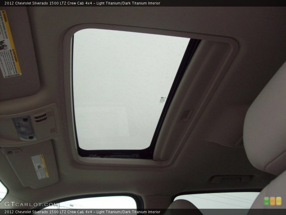 Light Titanium/Dark Titanium Interior Sunroof for the 2012 Chevrolet Silverado 1500 LTZ Crew Cab 4x4 #62695187