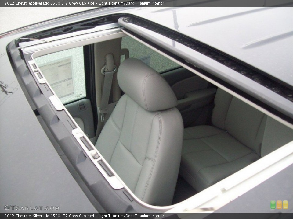 Light Titanium/Dark Titanium Interior Sunroof for the 2012 Chevrolet Silverado 1500 LTZ Crew Cab 4x4 #62695205