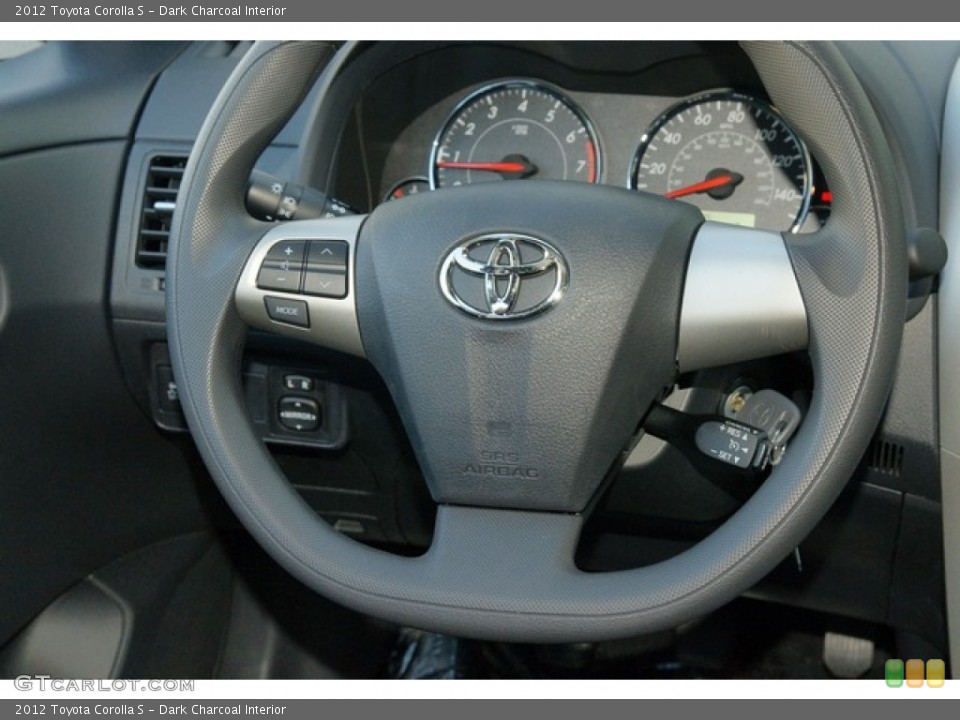 Dark Charcoal Interior Steering Wheel for the 2012 Toyota Corolla S #62698082