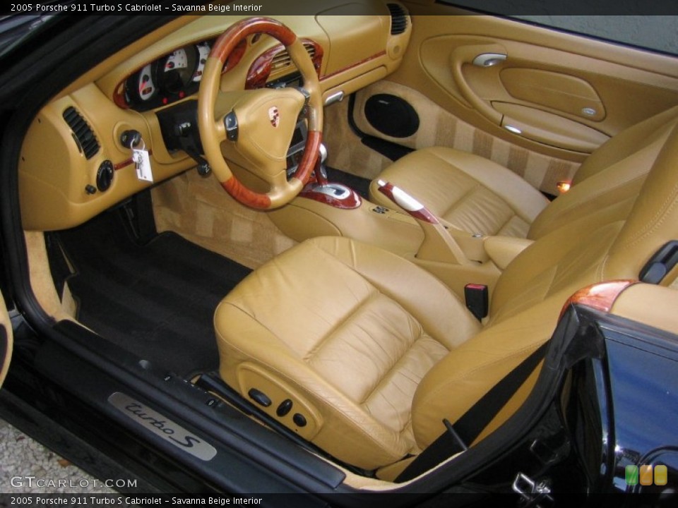 Savanna Beige Interior Photo for the 2005 Porsche 911 Turbo S Cabriolet #62698094