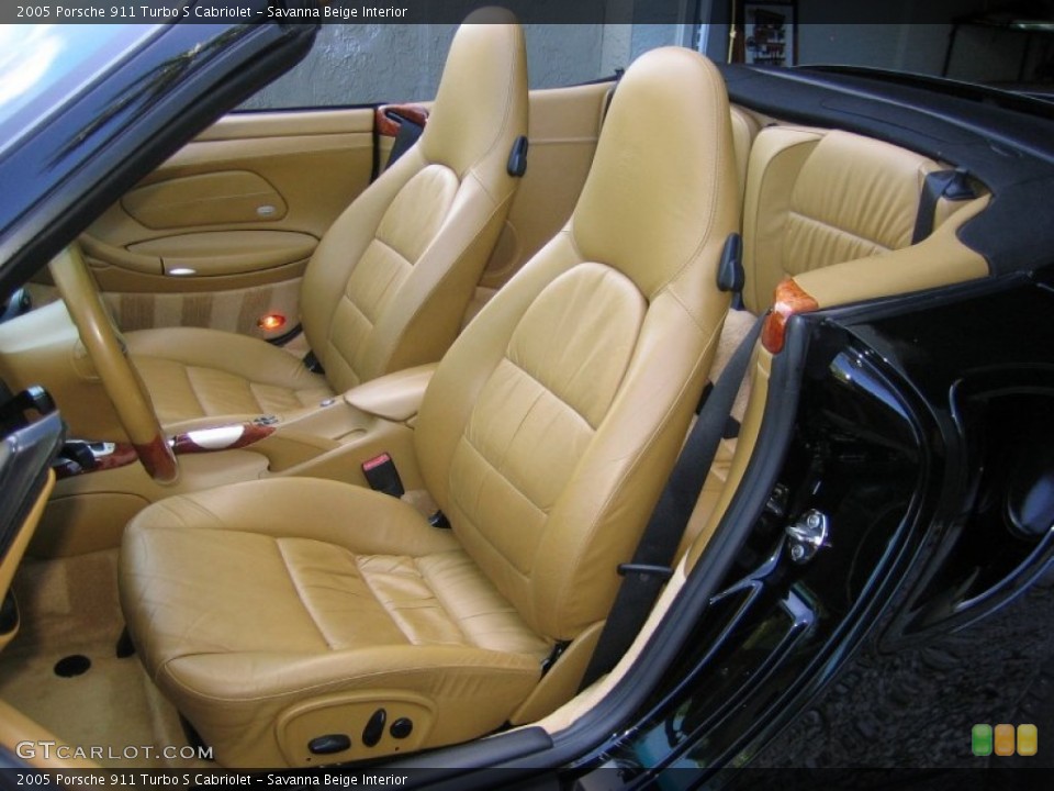 Savanna Beige Interior Photo for the 2005 Porsche 911 Turbo S Cabriolet #62698100