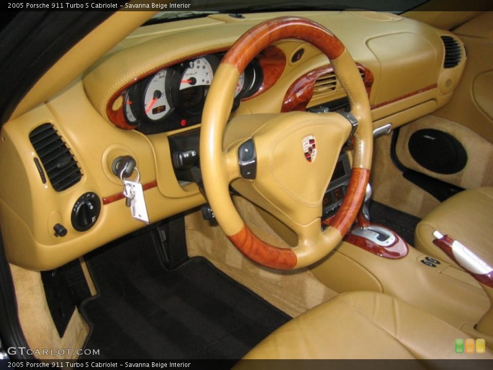 Savanna Beige Interior Photo for the 2005 Porsche 911 Turbo S Cabriolet #62698160