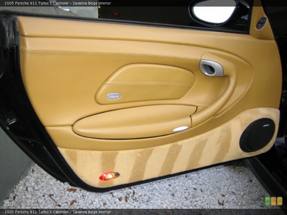 Savanna Beige Interior Door Panel for the 2005 Porsche 911 Turbo S Cabriolet #62698253