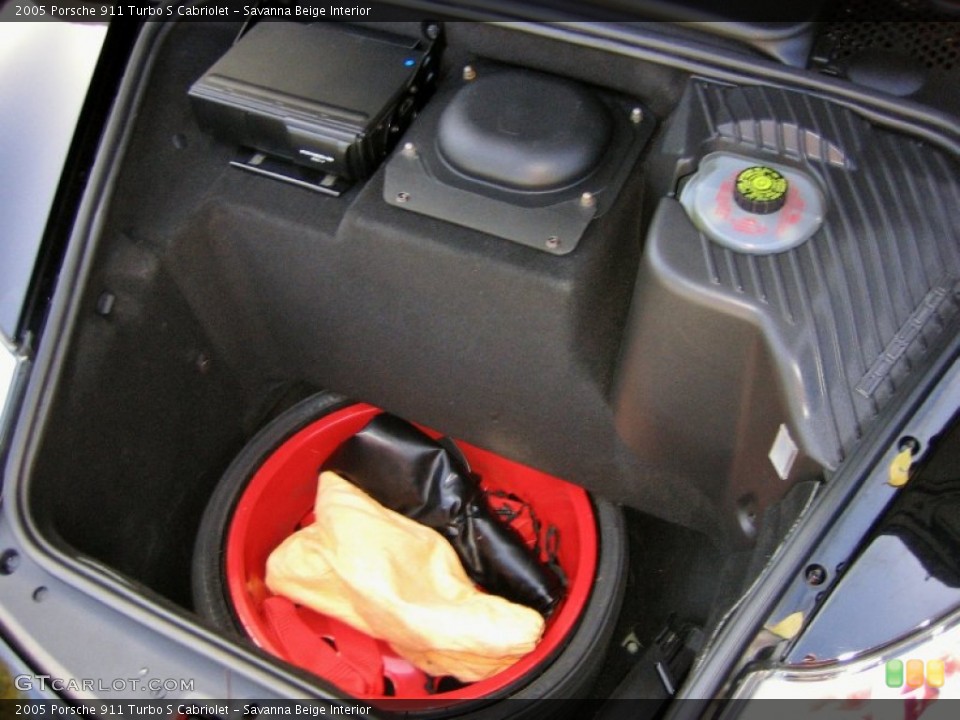 Savanna Beige Interior Trunk for the 2005 Porsche 911 Turbo S Cabriolet #62698271