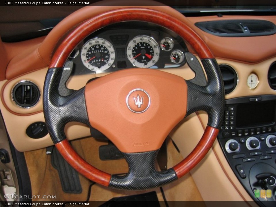 Beige Interior Steering Wheel For The 2002 Maserati Coupe