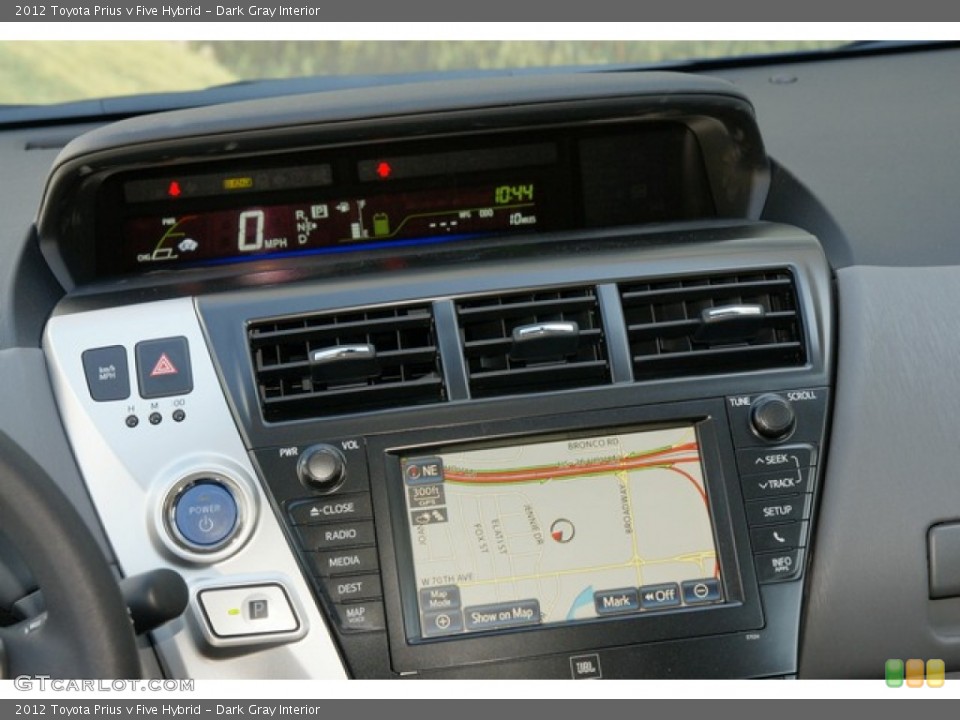 Dark Gray Interior Controls for the 2012 Toyota Prius v Five Hybrid #62699258