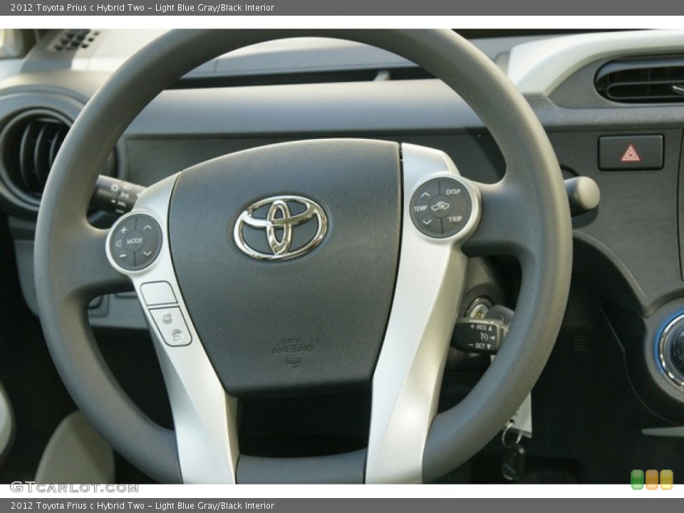 Light Blue Gray/Black Interior Steering Wheel for the 2012 Toyota Prius c Hybrid Two #62699377