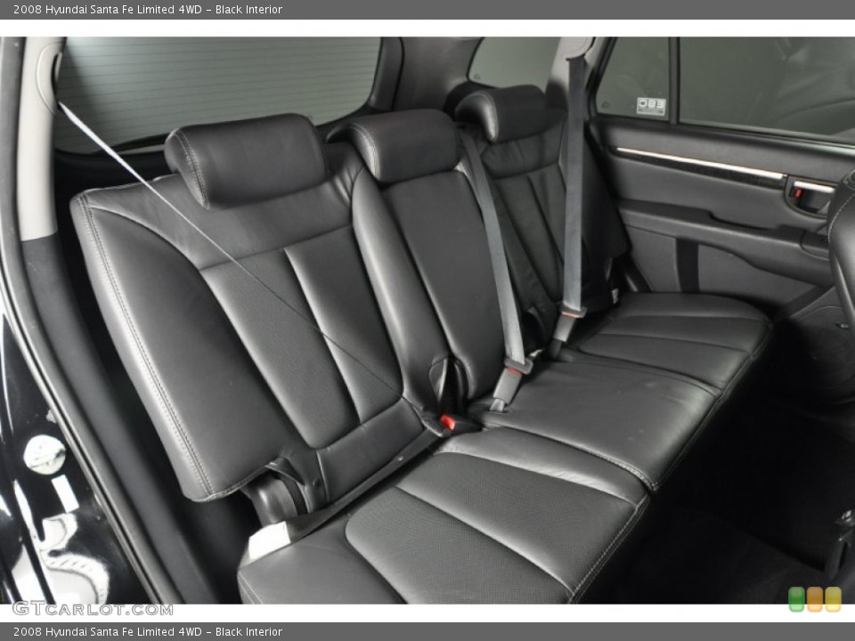 Black Interior Rear Seat for the 2008 Hyundai Santa Fe Limited 4WD #62704025