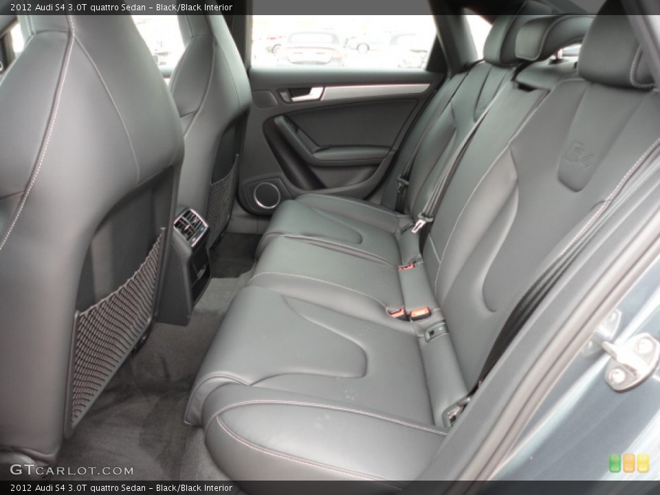 Black/Black Interior Rear Seat for the 2012 Audi S4 3.0T quattro Sedan #62704423