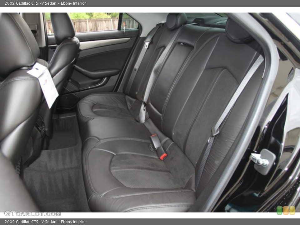 Ebony Interior Rear Seat for the 2009 Cadillac CTS -V Sedan #62706225