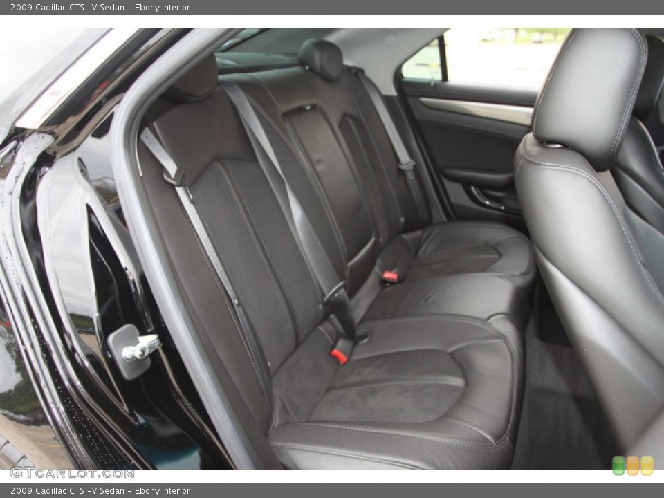 Ebony Interior Rear Seat for the 2009 Cadillac CTS -V Sedan #62706470