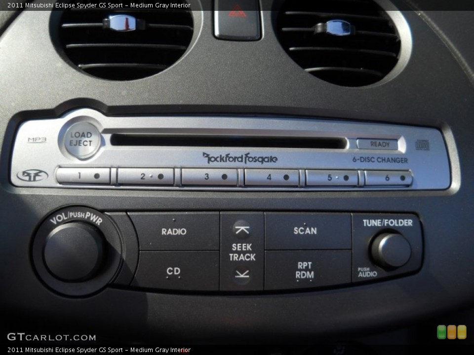 Medium Gray Interior Audio System for the 2011 Mitsubishi Eclipse Spyder GS Sport #62709446