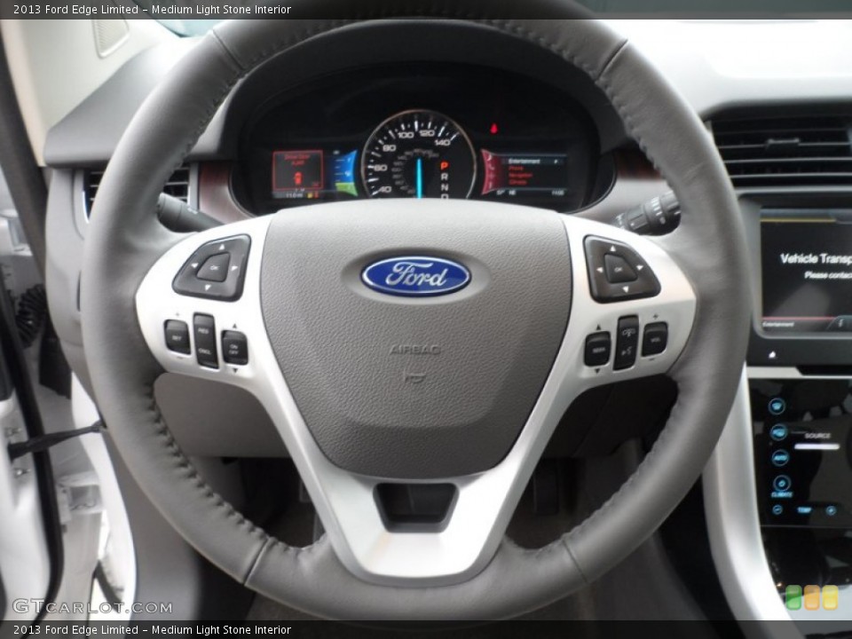 Medium Light Stone Interior Steering Wheel for the 2013 Ford Edge Limited #62711024